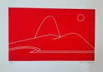 Carlos Furtado, Pão de Açúcar Vermelho, gravura, tiragem 54/100, 25x25cm, sem moldura