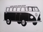 Kleber Ventura, Kombi preta, gravura, tiragem 19/35, 70x100cm, sem moldura