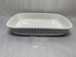 Tognana - Travessa retangular em porcelana refratária italiana. Medindo 36cm x 25cm x 6,5cm de altura.