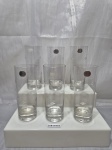 CRISTAL BLUMENAU  - Jogo de 6 copos de suco, cerveja em cristal, lapidado. Medindo 6,5cm x 14,5cm de altura.