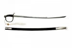 Espetacular espada com bainha de couro em lamina de puro aço com dizeres " United States Marine" Medida 96 cm com a bainha.