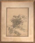 DE BONA- grafite s/ papel, datado 1940 medindo 22 x 29 cm e 36 c 44 cm.