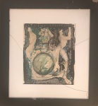 JORGE GUINLE- técnica mista s/ papel , datado 1980, medindo 22 x 26 cm e 42 x 46 cm.
