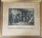 JUNTA DE PERNAMBUCO- Revolução de 1825- impressão emoldurada medindo 36 x 32 cm. Fungo.