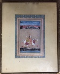 Reprodução de gravura oriental medindo 32 x 27 cm total.