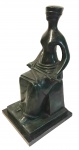 CESCHIATTI Alfredo - Linda escultura em bronze patinado, representando Justiça, medindo: 48 cm alt. x 24 cm x 25 cm base