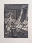 Autor não identificado, gravura francesa em água forte, século XIX, erótica,  26x18 cm