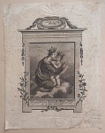Autor não identificado, gravura francesa em água forte, século XVIII, Vera Imagine di Maria SS Della Vasina, no estado, 28x22 cm