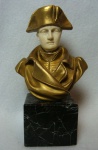 Canova, escultura em bronze e marfim assinada representando busto de Napoleão Bonaparte, 15cm