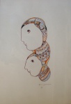Alice Brueggmann, desenho a nanquim, 1997, emoldurado, 41x28cm