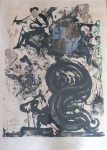 Salvador Dali, gravura 146/500 assinada a lápis, emoldurado, 74x54cm
