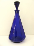Licoreira em vidro azul, 28cm