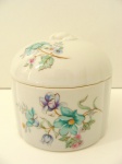 Poseira em porcelana japonesa com decoração floral, 9x9cm
