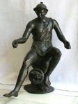 Escultura em bronze neoclássica, 53cm