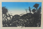 Takashi, Sem Título, Gravura N. 2/100, medindo 44 cm x 64 cm , assinado no canto inferior direito. EMOLDURADO