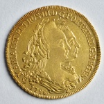 Moeda de ouro, Brasil - 6400 réis - 1786, Rio. Quase flor de cunho