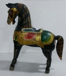 Belíssimo cavalo de madeira de BALI - Indonésia .Mede: 60 x 43 x 13