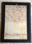 Documento assinado por D. João VI ( Tipo 2  ) atribuindo a Ordem de Christo em 1811 , é  a segunda assinatura mais rara. Catalogada RHM -1ª Edição - Emoldurado. Pequenos furos