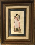 EMILIANO DI CAVALCANTI- aquarela s/ papel, datado 59, medindo 16 x 28 cm e 43 x 56 cm.