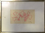 DACOSTA- desenho s/ papel datado 76, medindo 18 x 11 cm e 34 x 25 cm.