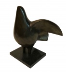 ALFREDO CESQUIATTI- magnífica escultura de bronze com base de granito negro, medindo 35 cm alt.