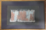 MARIA LEONTINA - crayon s/ papel medindo 22 x 36 cm e 52 x 35 cm. Vidro quebrado.