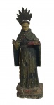 ARTE SACRA - Lindo santo Antonio, em madeira policromada, olho de vidro, medindo: 22 cm alt.