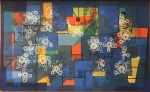 ROBERTO BURLE MARX - Tinta gráfica s/ panneaux, datado 1986, medindo: 1,78 m x 1,11 m