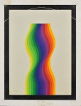 JULIO LE PARC - "Sem Título" - Serigrafia assinada no canto inferior direito, tiragem 42/100. Obra apresenta cachê da casa editora La Nuova Foglio no verso. Med:. 24,5x24cm