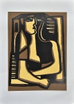 DI CAVALCANTI, Emiliano (Rio de Janeiro, 1897 - Idem, 1976) - "figura feminina", serigrafia sobre papel, tiragem H.C., assinada no canto inferior direito. Med.: 70x50 cm.