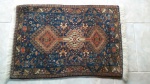 YALAMEH - Tapete persa feito a mão em lã sobre lã. Med.: 54x78 cm.