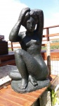 BRUNO GIORGI - "Mulher nua", escultura moderna brasileira em bronze patinado e cinzelado, assinada no bronze. Med.: 117x66 cm.
