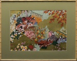 ESCOLA JAPONESA - Pintura sobre papel representando "cenas cotidianas". Med:. 44x62 cm