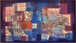 BURLE MARX, Roberto - Panneaux - Sem título, tinta gráfica sobre tecido, assinado e datado de 1987. Med.: 151x251 cm. Apresenta certificado de autenticidade e transferência de propriedade.