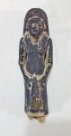 Estatueta egipcia em cerâmica escura, repres. Nobre  ou Aristocrata. Sem hieróglifos visíveis. Localizado entre a 19 e 22 Dinastia. Altura 15,5 cm