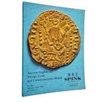 Catálogo de antigas moedas e medalhas inglesas, com preços em libra, edição Spink, Londres, 1996, 58 páginas.