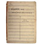 Rara partitura original feita à mão, de próprio punho, da música Nhapopé numero 6(modinha antiga). Toda ela feita à mão, com observações à lápis, contendo 4 páginas.