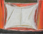 M. LEONTINA - "Varal" - Óleo sobre tela, assinada no canto inferior direito. Med:. 27x35 cm