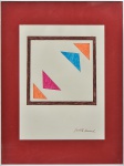 J. LAUAND - "Geométrico" - Desenho sobre papel, assinado no canto inferior direito. Med:. 28x21 cm
