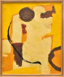 MOHALYI, Yolanda - "Abstrato" - Óleo sobre Tela, assinada no canto inferior esquerdo. Med:. 63x52cm. Obs: Obra reintelada.