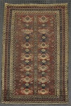 KAZAK - Antigo tapete caucasiano tribal de coleção, feito a mão em lã sobre lã. Med.: 147x95 cm.