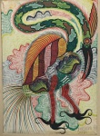 Francisco da Silva "Pássaro " óleo S/Tela , med. 48 X 68 - 60 X 80 .