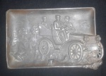 Porta cartão inglês em bronze , med. 17 X 11 cm .