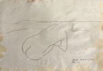 OSCAR NIEMEYER - Desenho nu feminino med. 29 X 21 cm . OBS : Pequenas manchas amareladas do tempo .