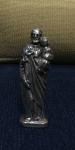 Maravilhoso e raro Santo Antônio séc. XIX em prata  peso 110 grs. med. 9,5 cm de Alt.