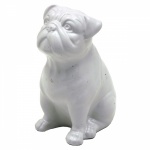 Belissímo cachorro decorativo em porcelana. Medida 7,2 x 13,5cm. Peça sem uso.