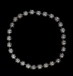 Arte Africana -Jóia dita "Crioula". lindo colar de prata baixa, composto por bolas "confeitadas". Marcas do tempo. Med. 42 cm (fechado). 10 mm (diâmetro das bolas).Peso: 34 gramas.