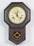 Relógio de parede americano de fabricação da Ansonia Clock Co. não testado, no estado - med. 50,0 cm x 32,0 cm x 12,0 cm