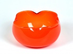 Daum Nancy - Lindo Bowl em vidro artístico na cor laranja. Bordas levemente recortadas. Assinado Daum Nancy - med. 10,0 cm x 20,0 cm. Marcas de uso.