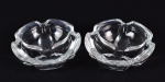 Gracioso par de cinzeiros em vidro - med. 11,0 cm
